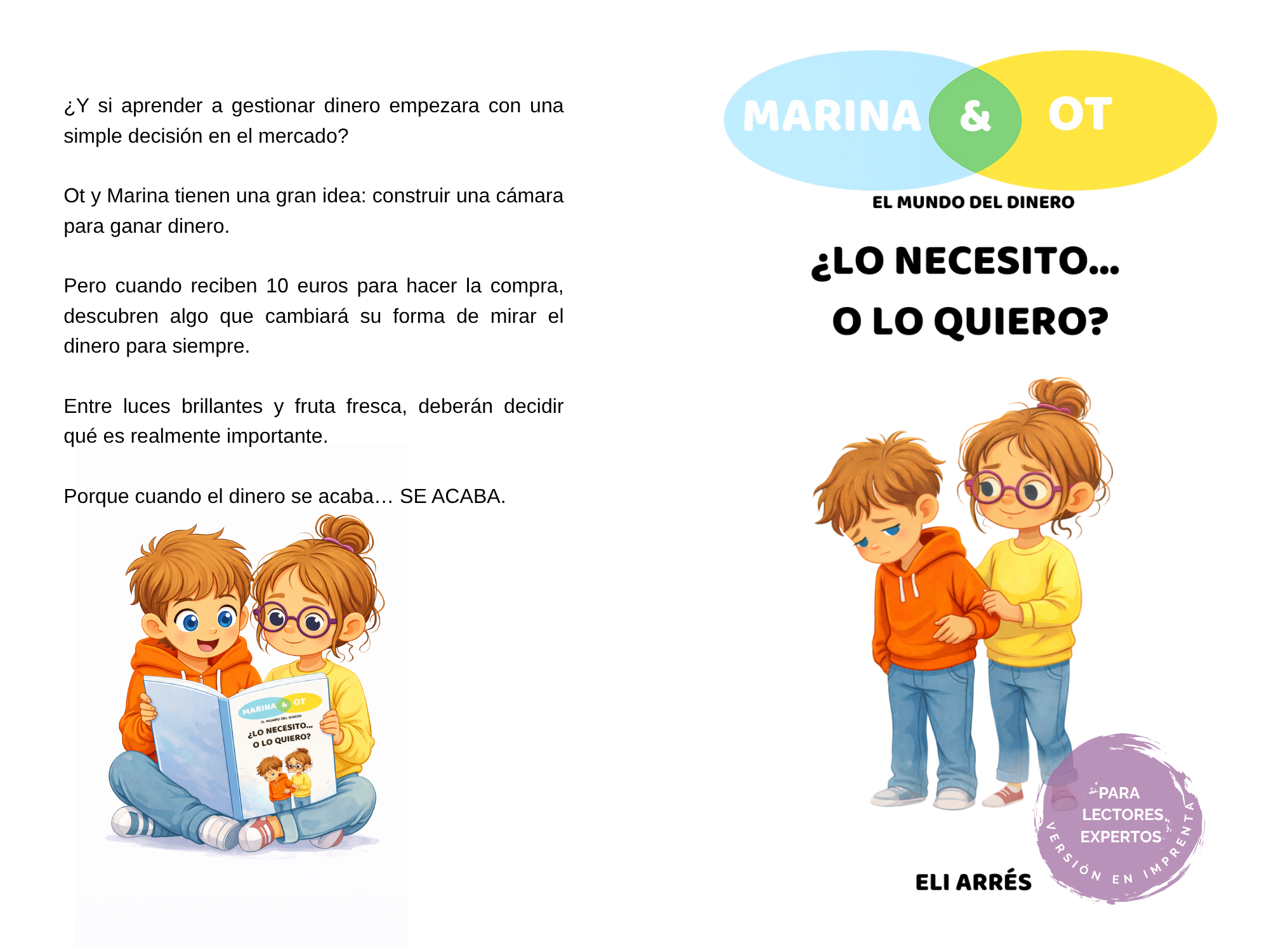 Portada en castellano con letra de imprenta de Marina & Ot