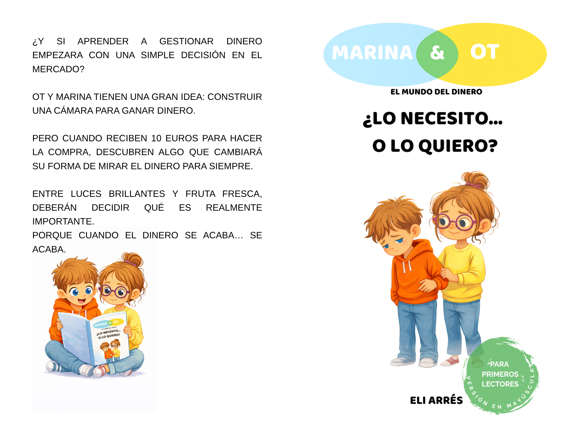 Portada en castellano con letra de palo de Marina & Ot