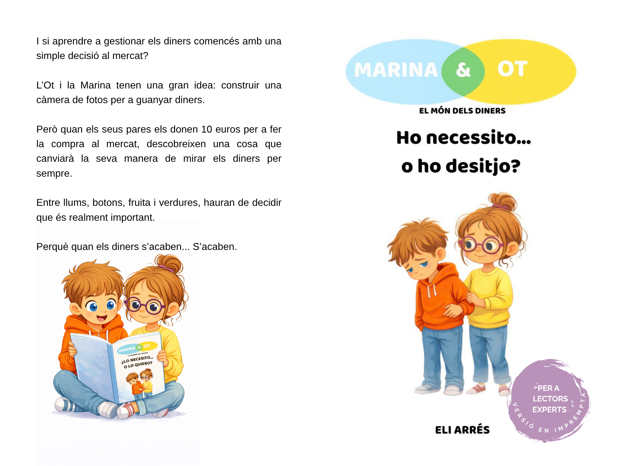 Portada en catalán con letra de imprenta de Marina & Ot