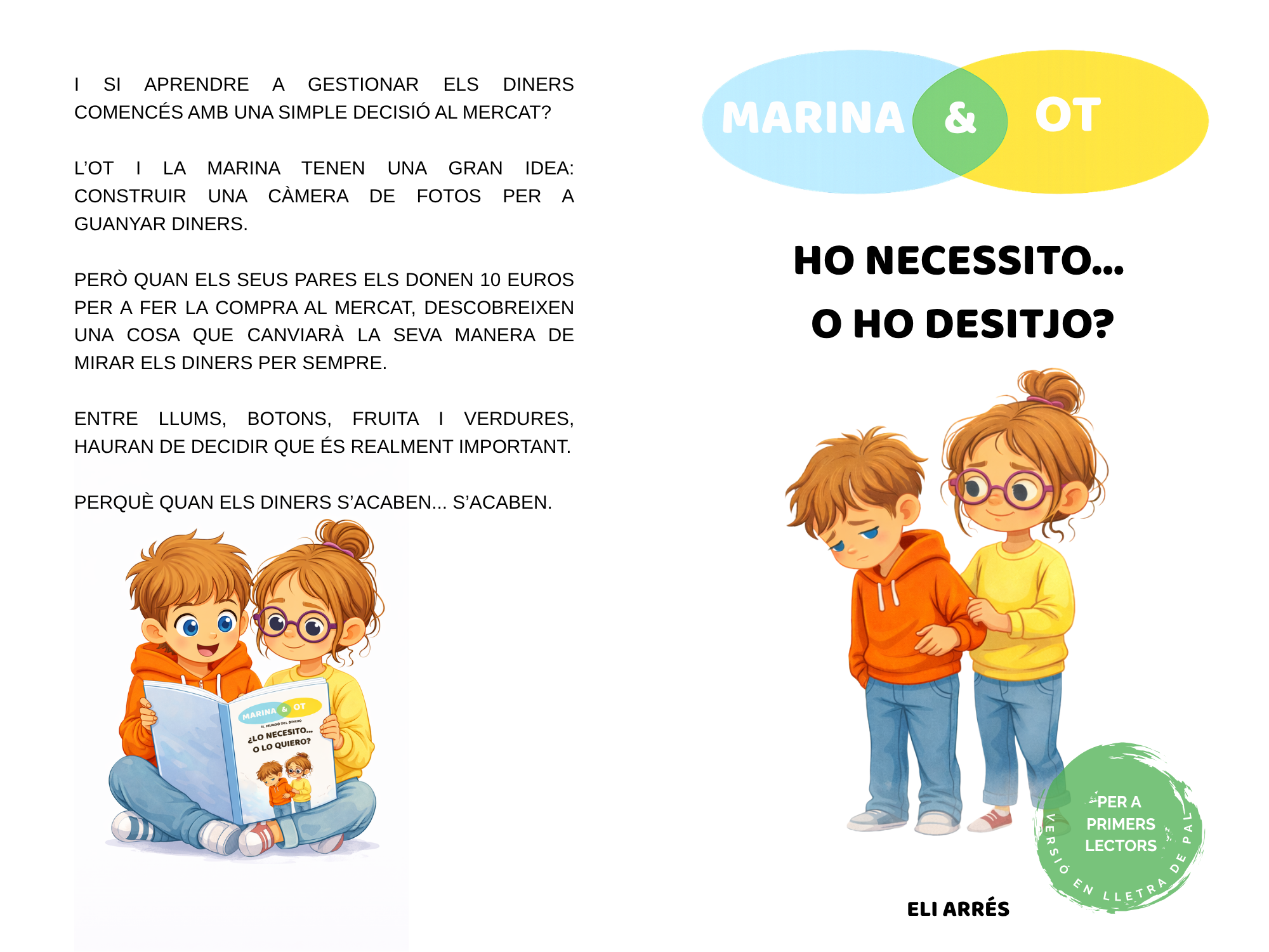 Portada en catalán con letra de palo de Marina & Ot
